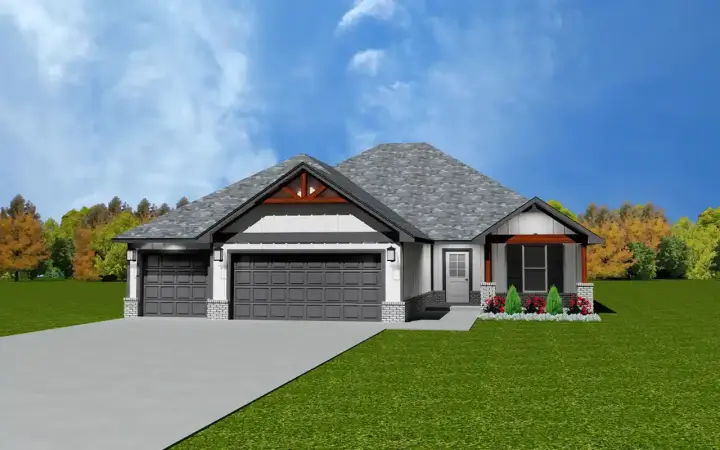 Craftsman house plans 91-104 - front exterior, 1,828 sq ft, 3 bed, 2 bath house plans | Monster House Plans
