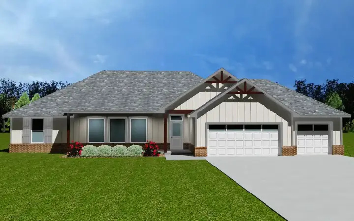 Craftsman house plans 91-106 - front exterior, 1,881 sq ft, 3 bed, 2 bath house plans | Monster House Plans