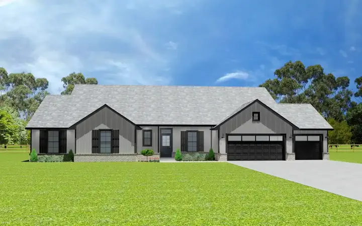 Traditional house plans 91-110 - front exterior, 2,141 sq ft, 4 bed, 2 bath house plans | Monster House Plans