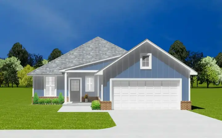 Traditional house plans 91-112 - front exterior, 1,575 sq ft, 3 bed, 2 bath house plans | Monster House Plans