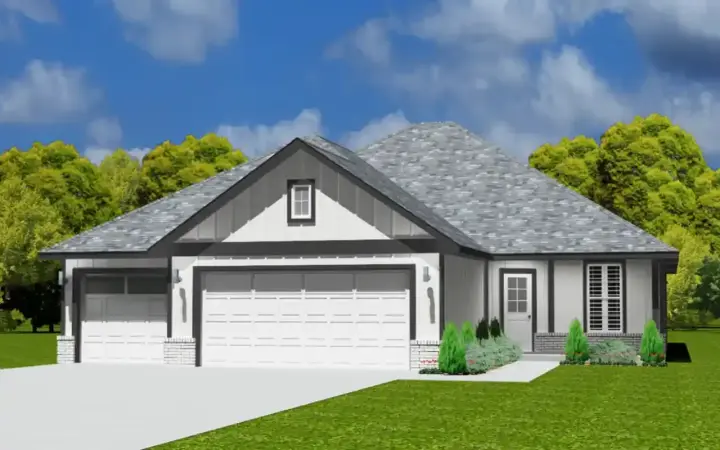 Traditional house plans 91-113 - front exterior, 1,505 sq ft, 3 bed, 2 bath house plans | Monster House Plans