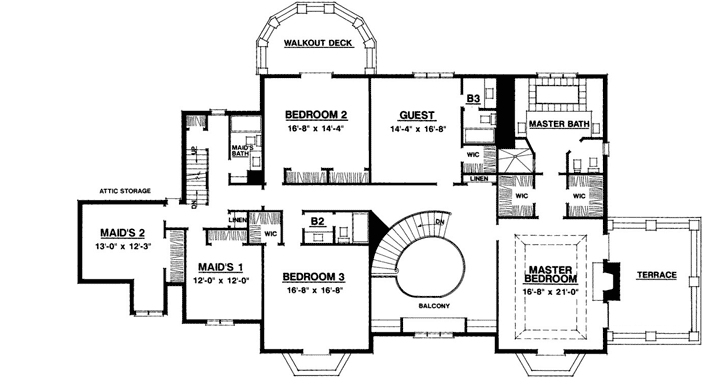 Upper/Second Floor Plan: 93-101