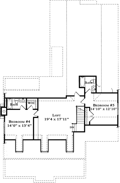 Upper/Second Floor Plan: 94-102