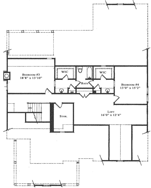Upper/Second Floor Plan: 94-106