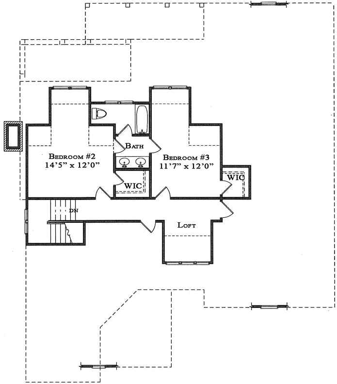 Upper/Second Floor Plan: 94-109