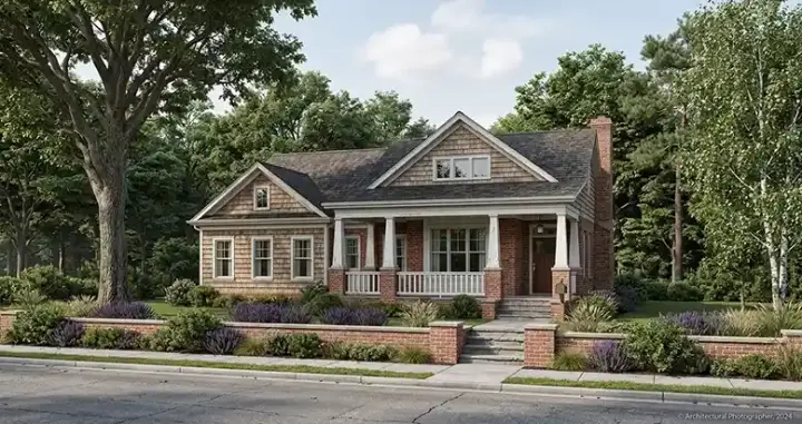 Craftsman house plans 94-110 - front exterior, 3,318 sq ft, 5 bed, 4 bath house plans | Monster House Plans