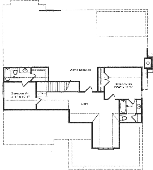 Upper/Second Floor Plan: 94-110