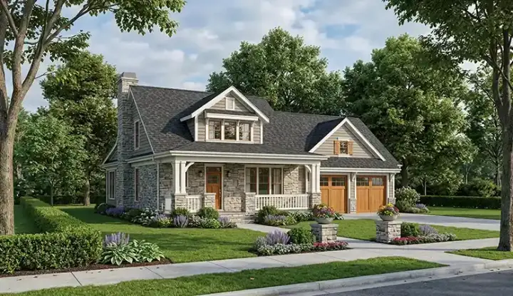 Southern house plans 94-113 - front exterior, 2,718 sq ft, 3 bed, 3 bath house plans | Monster House Plans