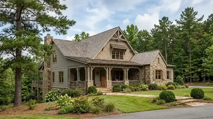 Country house plans 94-117 - front exterior, 4,016 sq ft, 5 bed, 5 bath house plans | Monster House Plans
