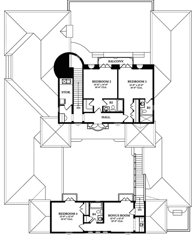 Upper/Second Floor Plan: 95-101