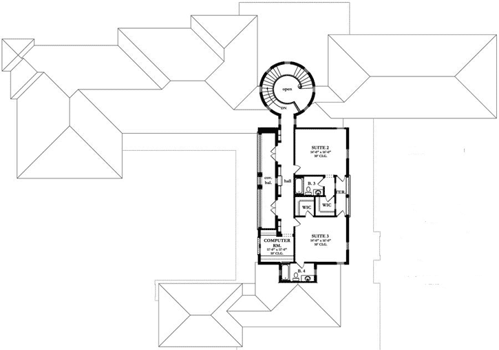Upper/Second Floor Plan: 95-105