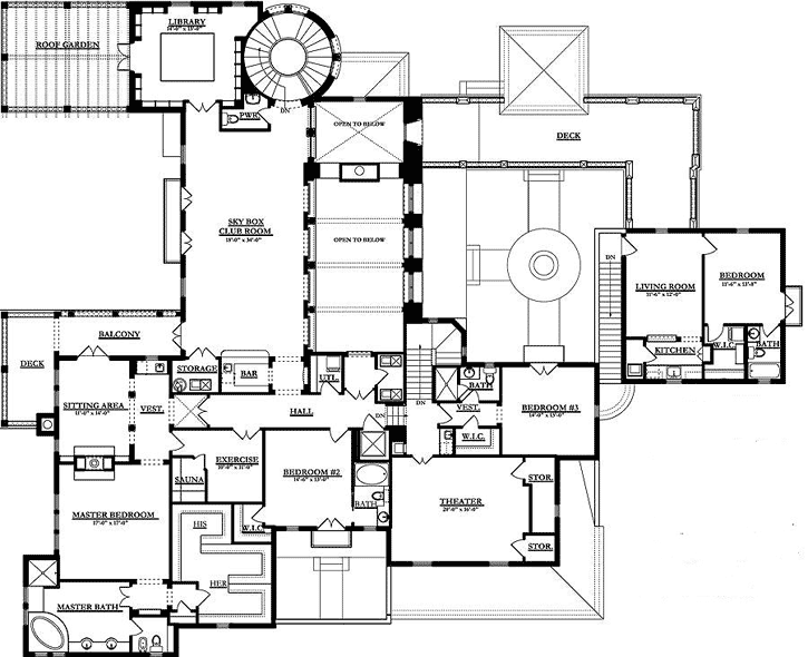 Spanish House Plan - 5 Bedrooms, 5 Bath, 7411 Sq Ft Plan ...