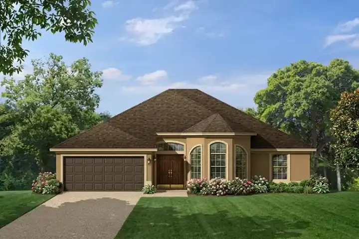 Traditional house plans 95-129 - front exterior, 1,769 sq ft, 3 bed, 2 bath house plans | Monster House Plans