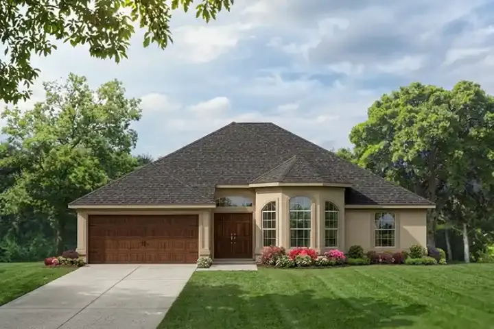 Traditional house plans 95-131 - front exterior, 1,850 sq ft, 3 bed, 2 bath house plans | Monster House Plans