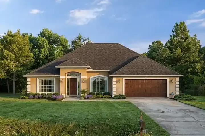 Mediterranean house plans 95-141 - front exterior, 2,508 sq ft, 4 bed, 3 bath house plans | Monster House Plans