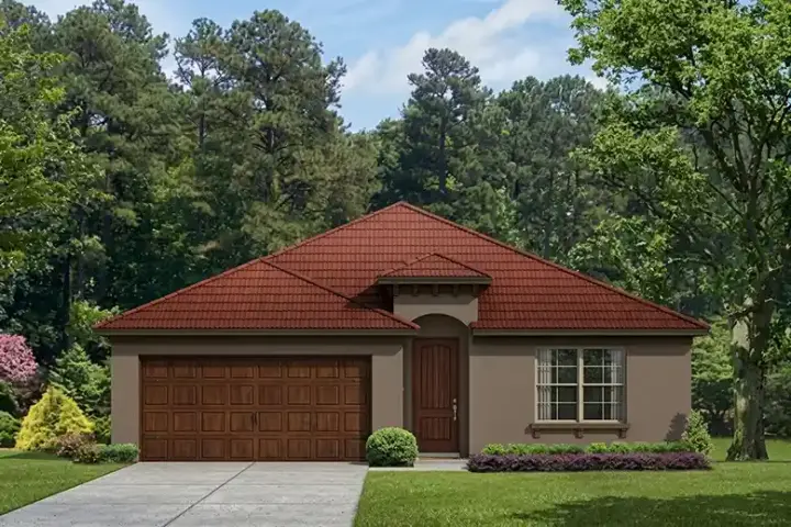 Traditional house plans 95-151 - front exterior, 1,908 sq ft, 4 bed, 2 bath house plans | Monster House Plans