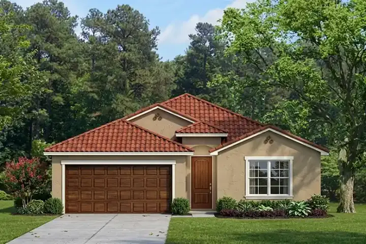 Traditional house plans 95-152 - front exterior, 1,908 sq ft, 4 bed, 2 bath house plans | Monster House Plans