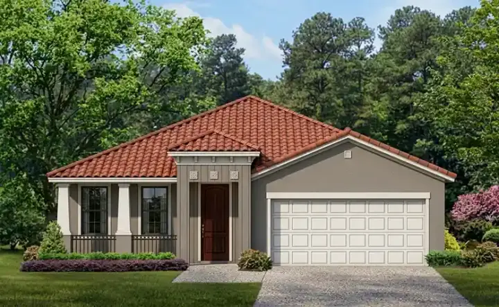 Traditional house plans 95-156 - front exterior, 2,296 sq ft, 4 bed, 3 bath house plans | Monster House Plans