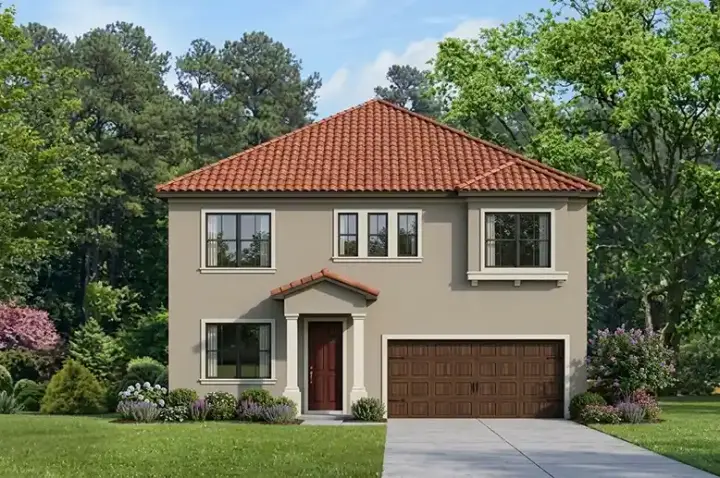 Traditional house plans 95-158 - front exterior, 2,405 sq ft, 5 bed, 3 bath house plans | Monster House Plans