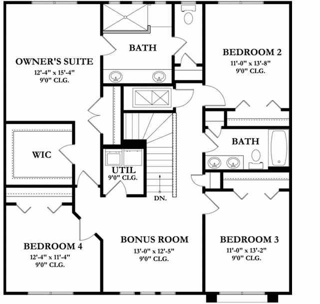 Upper/Second Floor Plan: 95-158