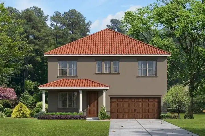 Traditional house plans 95-160 - front exterior, 2,405 sq ft, 5 bed, 3 bath house plans | Monster House Plans