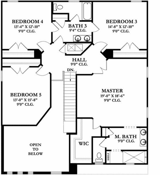 Upper/Second Floor Plan: 95-161