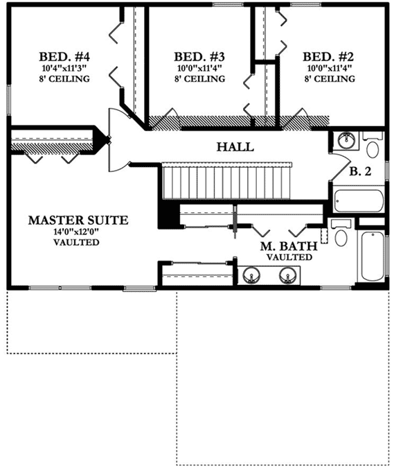 Upper/Second Floor Plan: 95-164