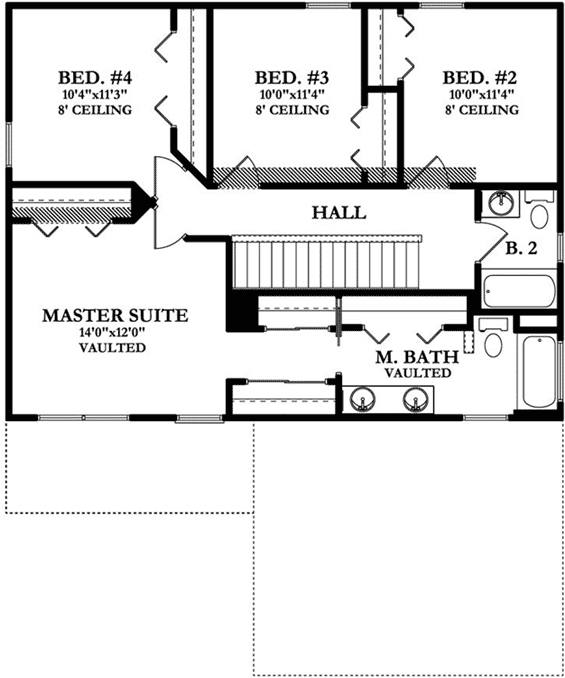 Upper/Second Floor Plan: 95-165
