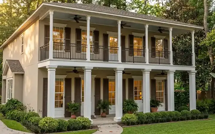 Plantation house plans 95-168 - front exterior, 3,158 sq ft, 4 bed, 3 bath house plans | Monster House Plans