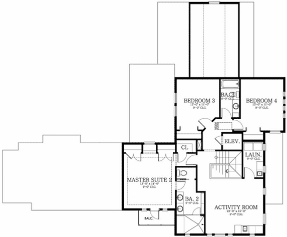 Upper/Second Floor Plan: 95-169