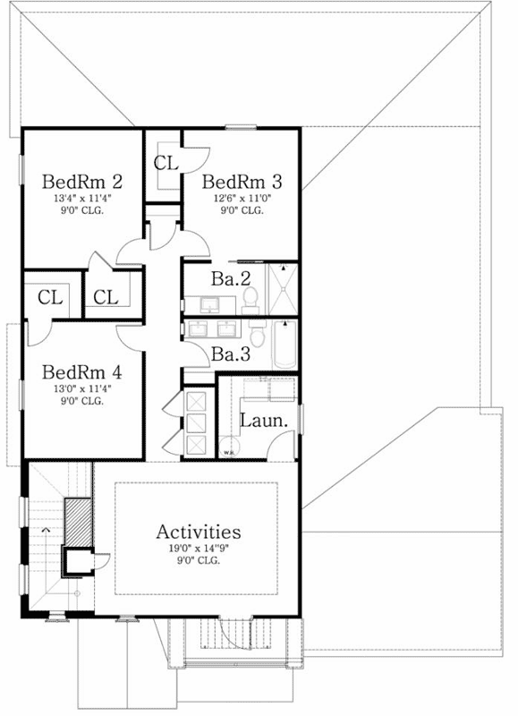 Upper/Second Floor Plan: 95-170
