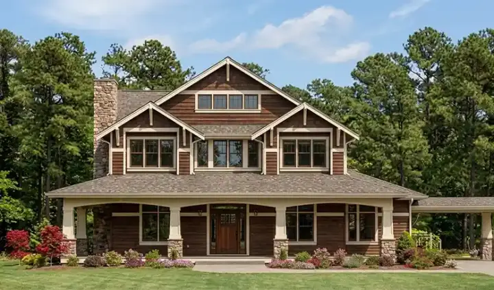 Craftsman house plans 95-171 - front exterior, 3,315 sq ft, 3 bed, 3 bath house plans | Monster House Plans