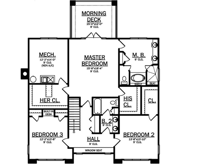 Upper/Second Floor Plan: 95-171