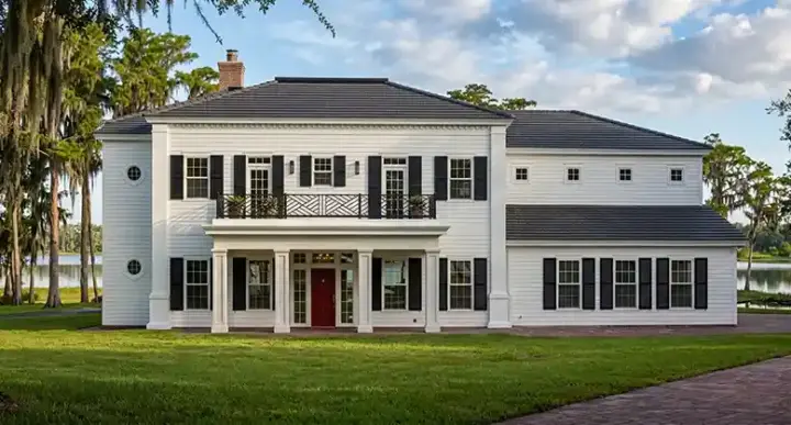Southern Colonial house plans 95-175 - front exterior, 5,303 sq ft, 4 bed, 4 bath house plans | Monster House Plans