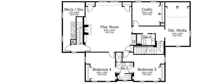 Upper/Second Floor Plan: 95-177