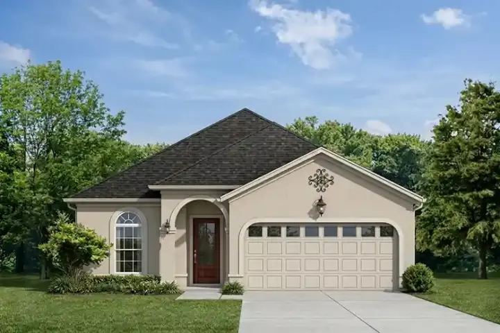 Traditional house plans 95-181 - front exterior, 1,429 sq ft, 3 bed, 2 bath house plans | Monster House Plans