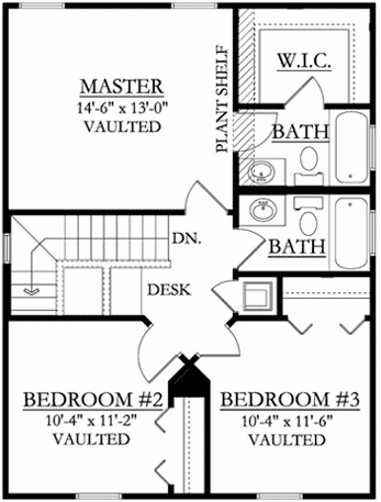 Upper/Second Floor Plan: 95-184
