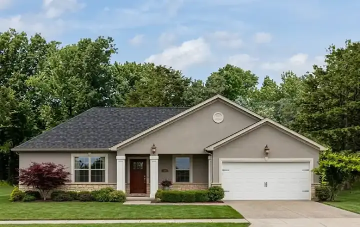 Traditional house plans 95-185 - front exterior, 1,448 sq ft, 3 bed, 2 bath house plans | Monster House Plans