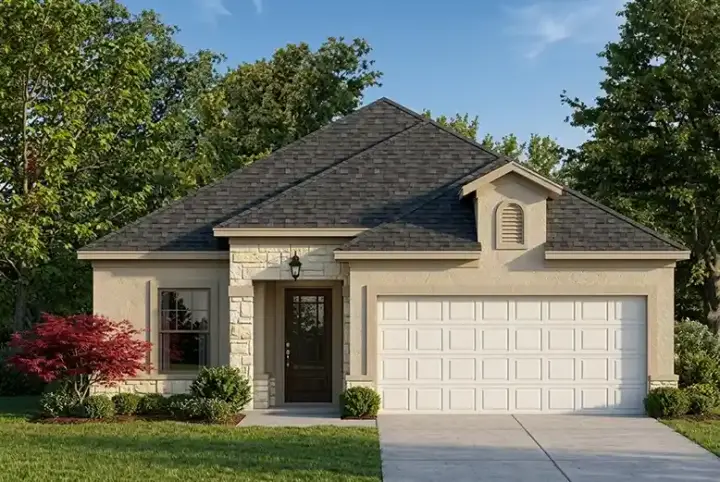 Traditional house plans 95-187 - front exterior, 1,449 sq ft, 3 bed, 2 bath house plans | Monster House Plans