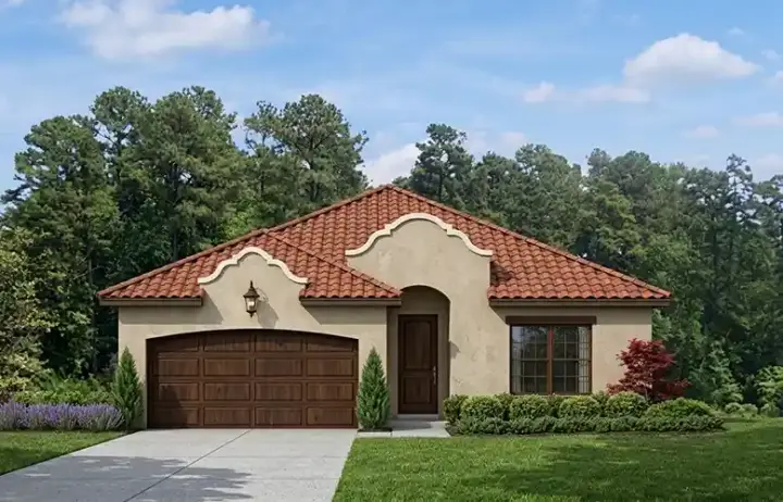 Italian house plans 95-190 - front exterior, 1,940 sq ft, 3 bed, 2 bath house plans | Monster House Plans
