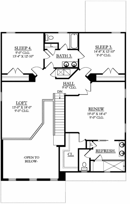 Upper/Second Floor Plan: 95-196
