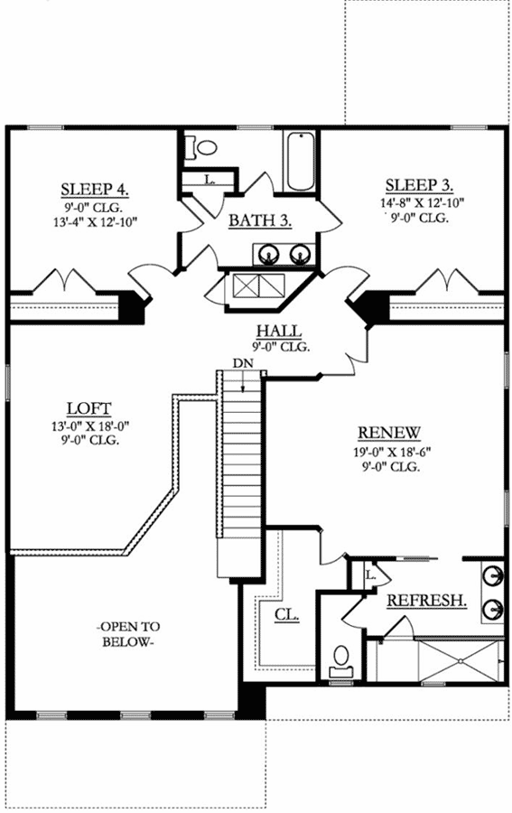 Upper/Second Floor Plan: 95-197