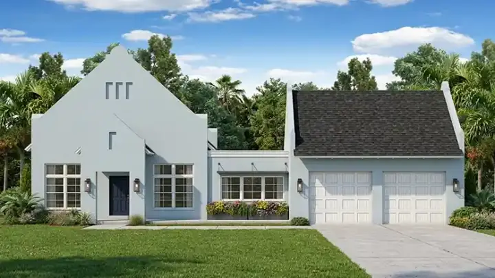 Southwest house plans 95-274 - front exterior, 1,872 sq ft, 4 bed, 3 bath house plans | Monster House Plans