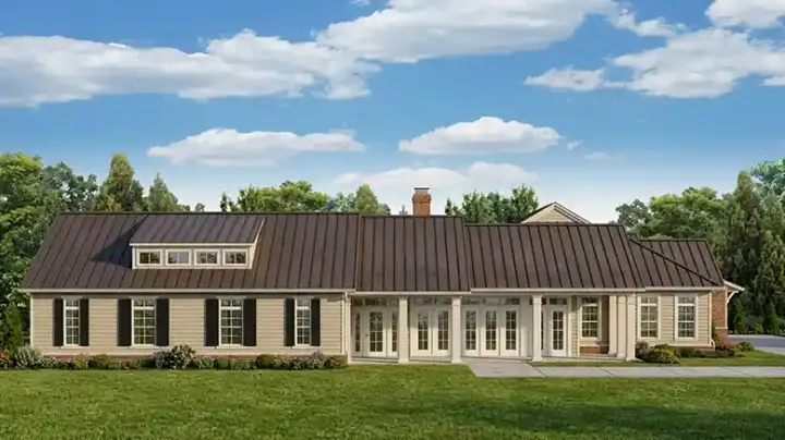 Ranch house plans 95-280 - front exterior, 4,233 sq ft, 5 bed, 5 bath house plans | Monster House Plans