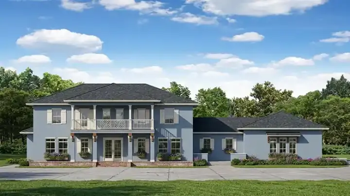 Florida house plans 95-281 - front exterior, 5,498 sq ft, 5 bed, 4 bath house plans | Monster House Plans