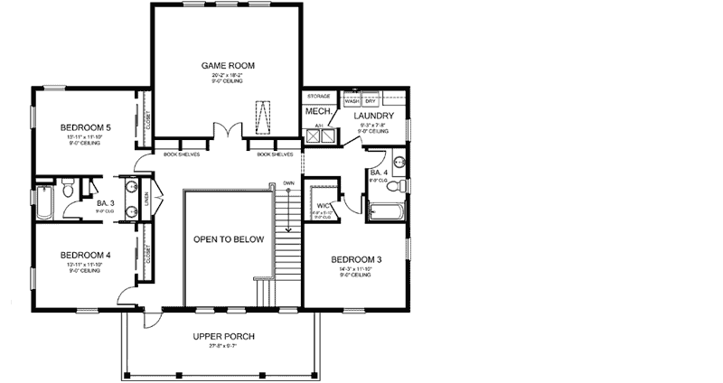 Upper/Second Floor Plan: 95-281
