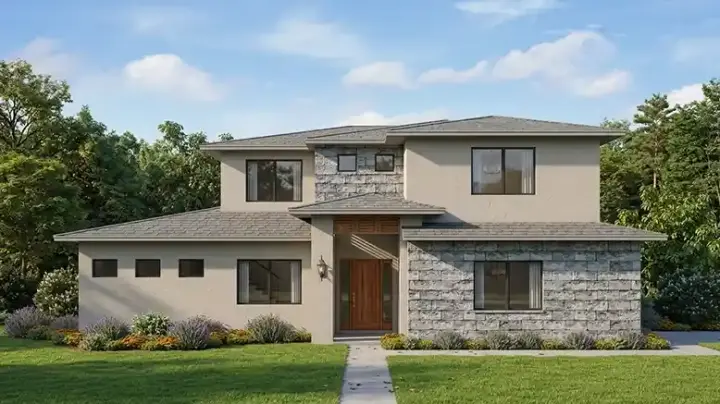 Mediterranean house plans 95-289 - front exterior, 3,571 sq ft, 5 bed, 4 bath house plans | Monster House Plans