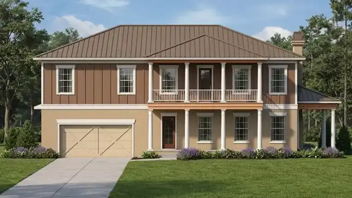 Transitional house plans 95-300 - front exterior, 3,426 sq ft, 4 bed, 3 bath house plans | Monster House Plans