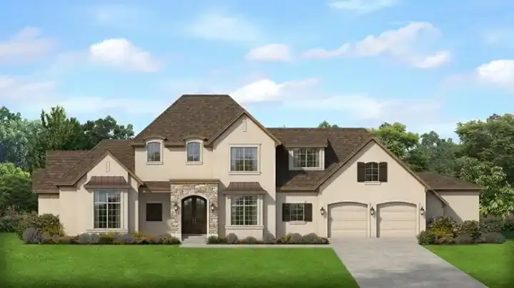 European house plans 95-303 - front exterior, 5,256 sq ft, 4 bed, 4 bath house plans | Monster House Plans