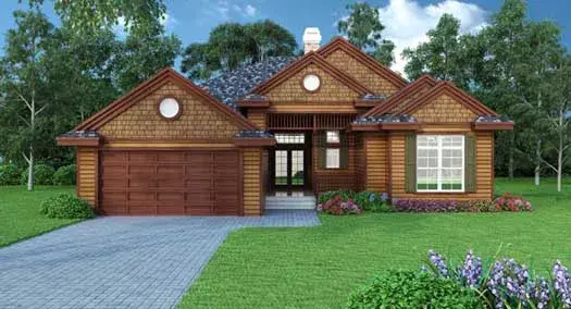 Traditional house plans 96-104 - front exterior, 1,735 sq ft, 3 bed, 2 bath house plans | Monster House Plans